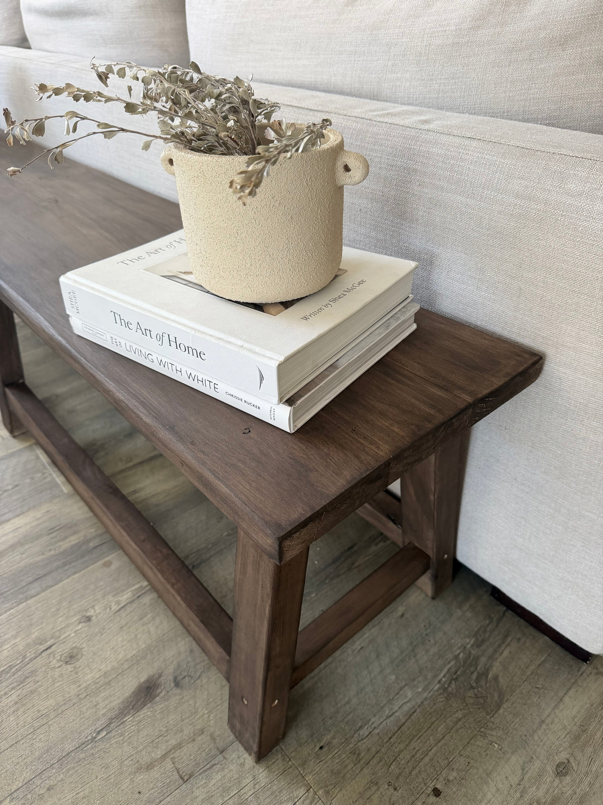 Rustic Wooden Bench | Antique Brown