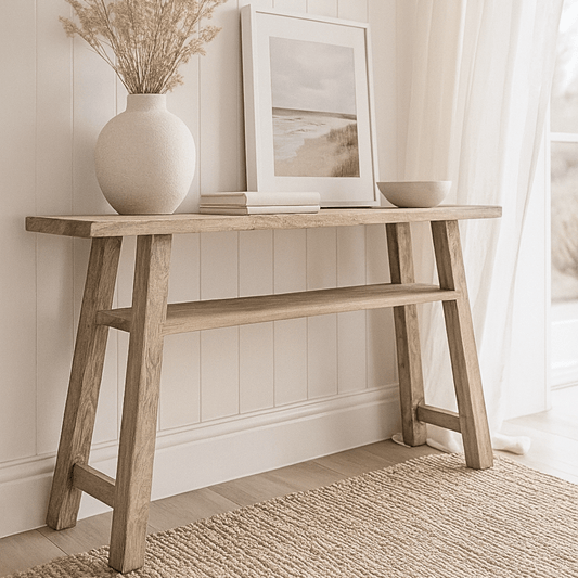 Bleach Rustic Console With Shelf - BHM HomeConsoles