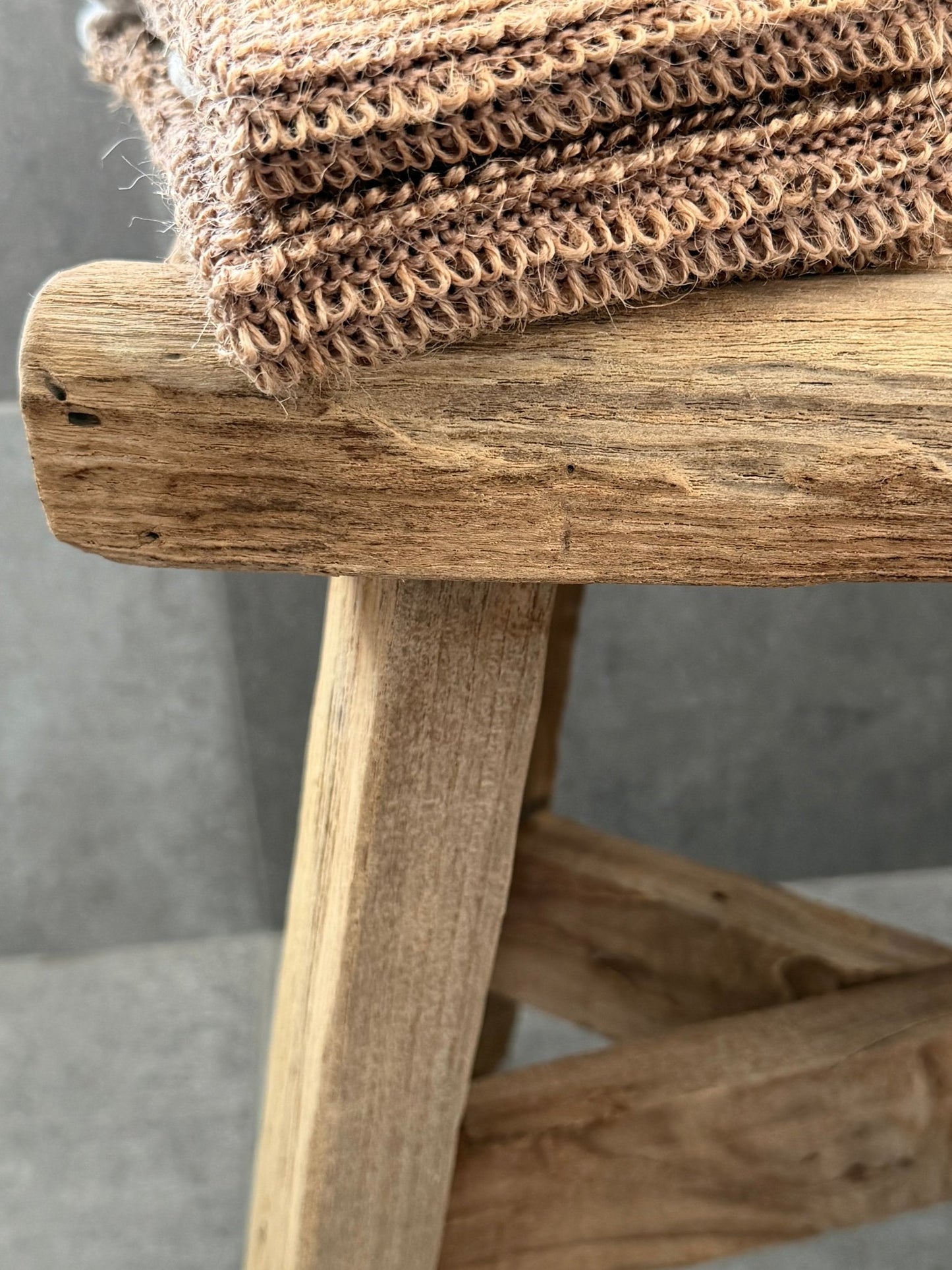 Bleached Teak Stool - BHM HomeStools and Benches