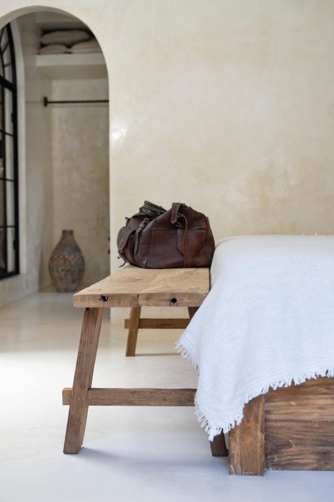 Bleached Teak Wide Top Bench - PRESALE - BHM HomeStools and Benches