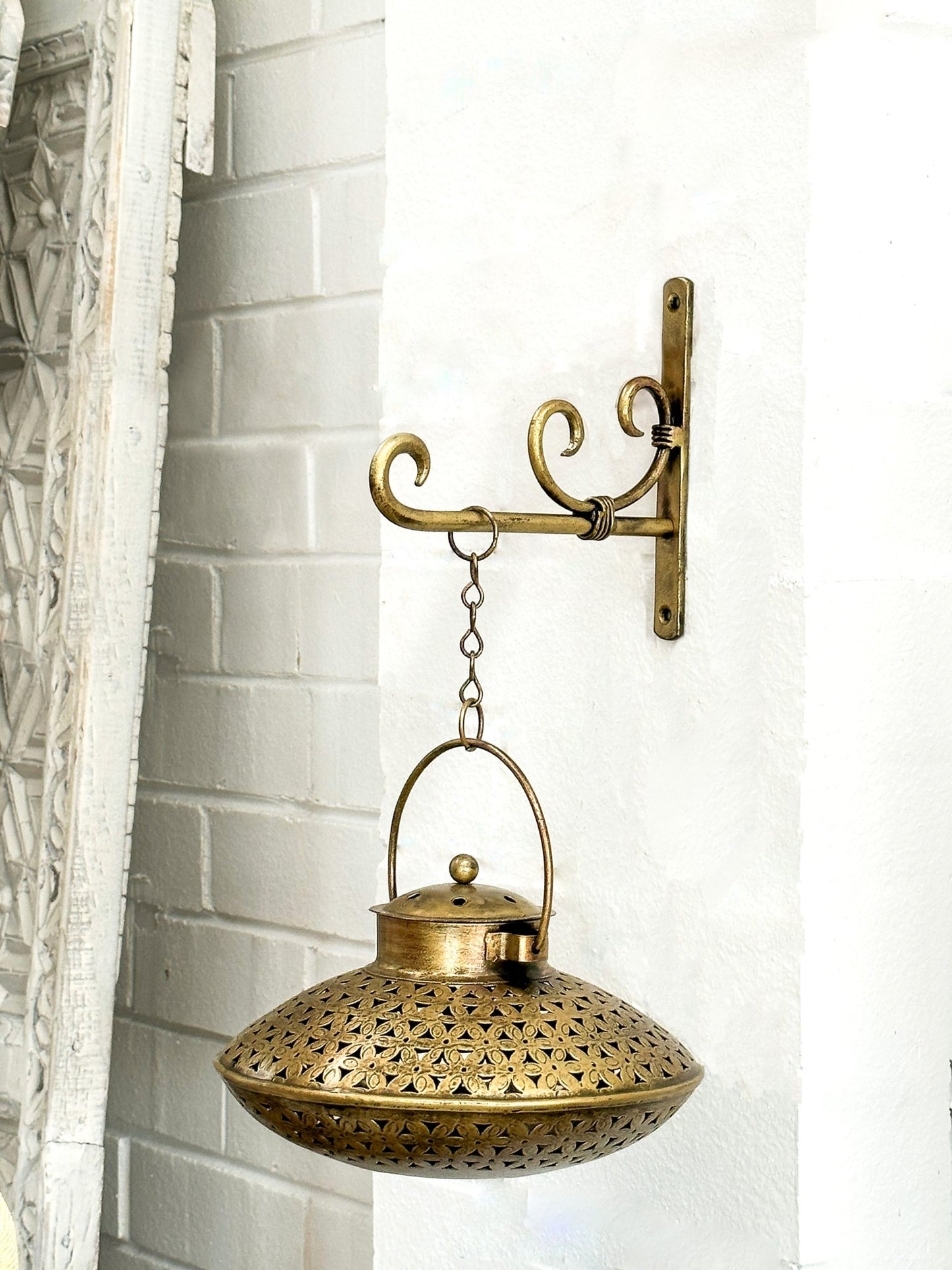 Brass Wall Mounted Lantern - BHM Home