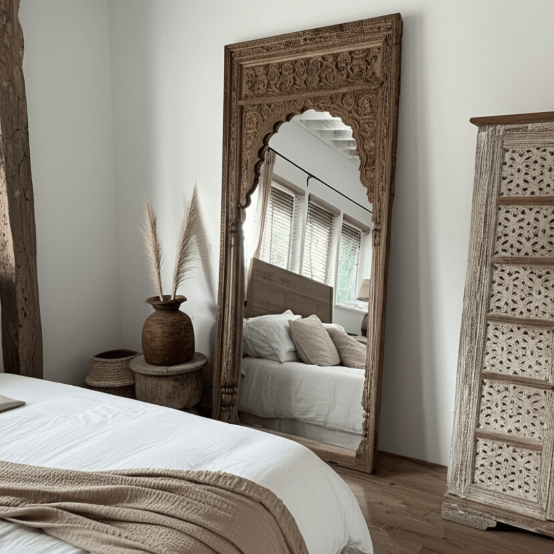 Carved Mirror Natural - PRESALE - BHM Home