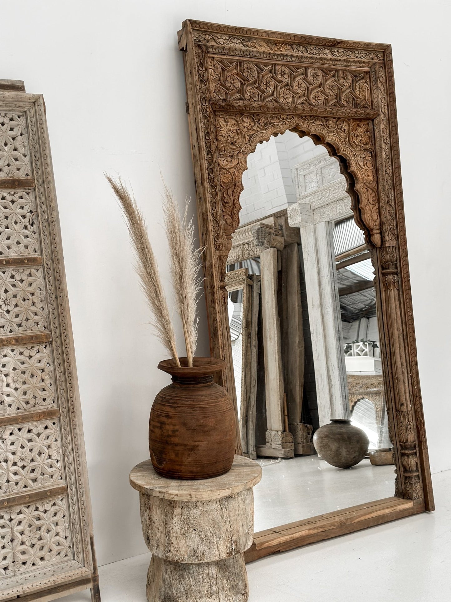 Carved Mirror Natural - PRESALE - BHM Home