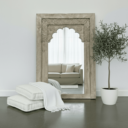 Hand carved Mirror Bleach - BHM HomeMirrors and Doors
