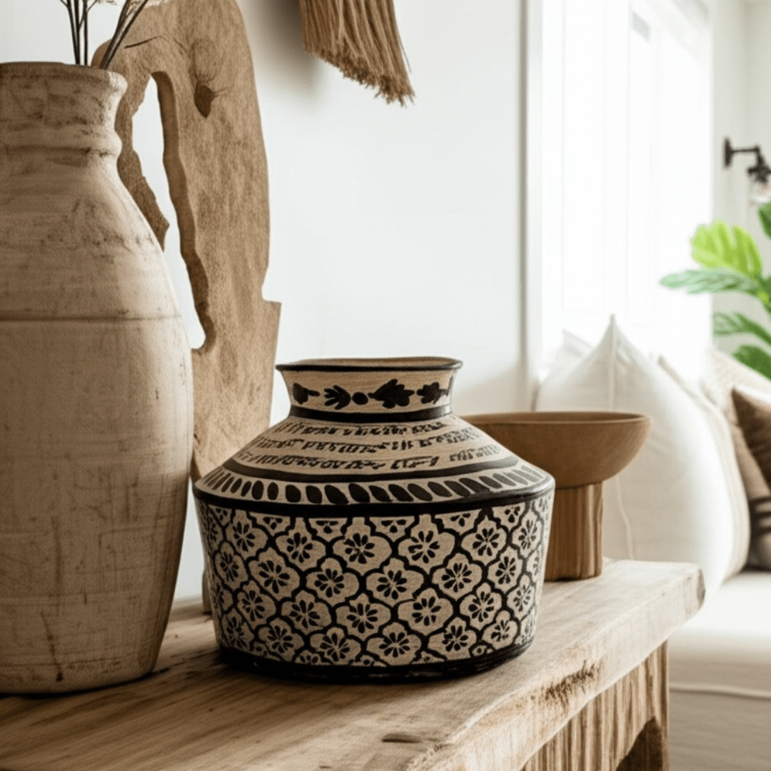 Hand Painted Vessel - BHM HomePots and Vases