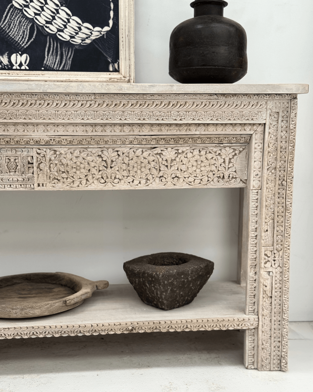 Handcarved Indian Console - BHM HomeConsoles