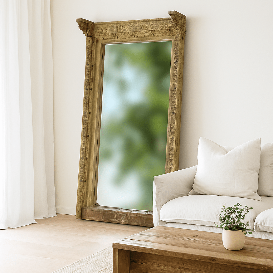 Indian Shekwati Carved Mirror - Bleach 2 - BHM HomeMirrors and Doors