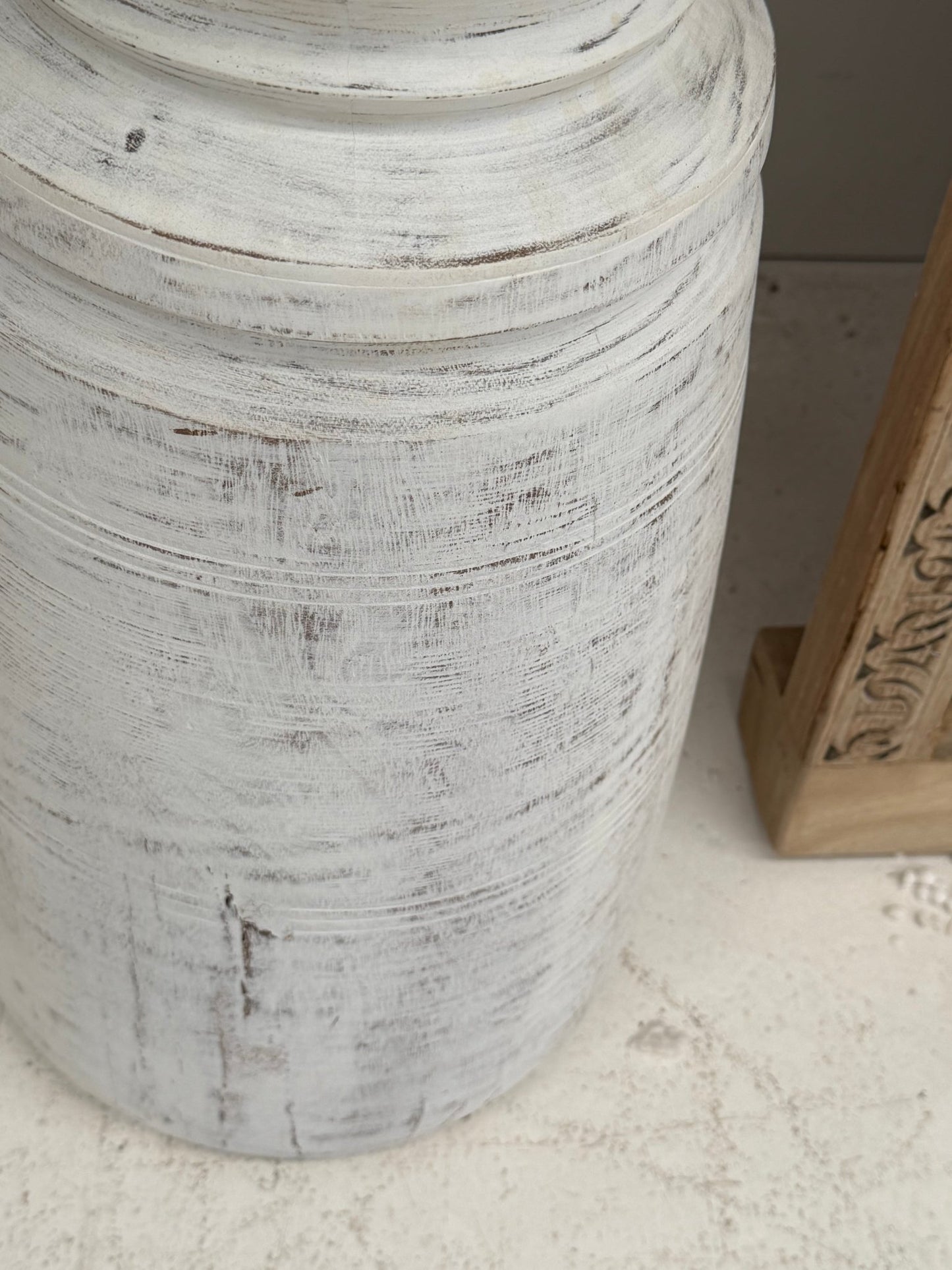 Oversized Vintage Pot (whitewash) - BHM HomePots and Vases