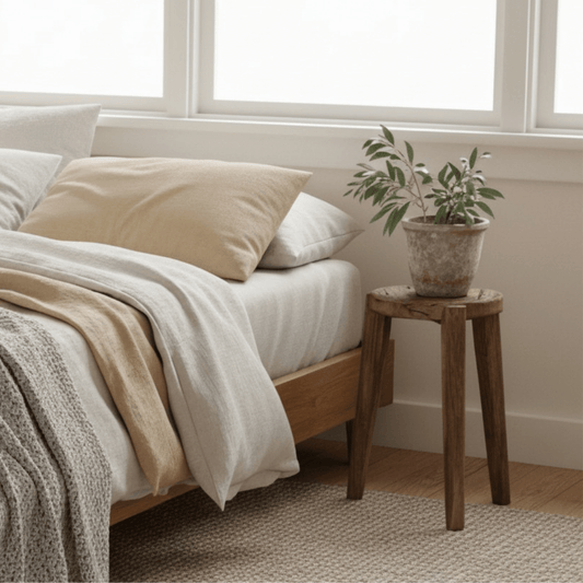 Round Stool - Natural - BHM HomeStools and Benches