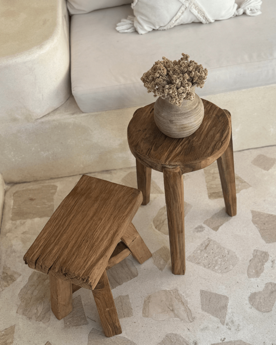 Round Stool - Natural - BHM HomeStools and Benches