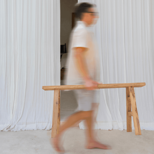 Rustic Wooden Bench - Natural PRESALE - BHM HomeStools and Benches