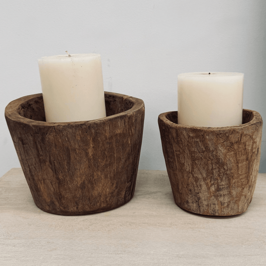 Rustic Wooden Vessel Set - BHM HomeBoards Bowls and Trays