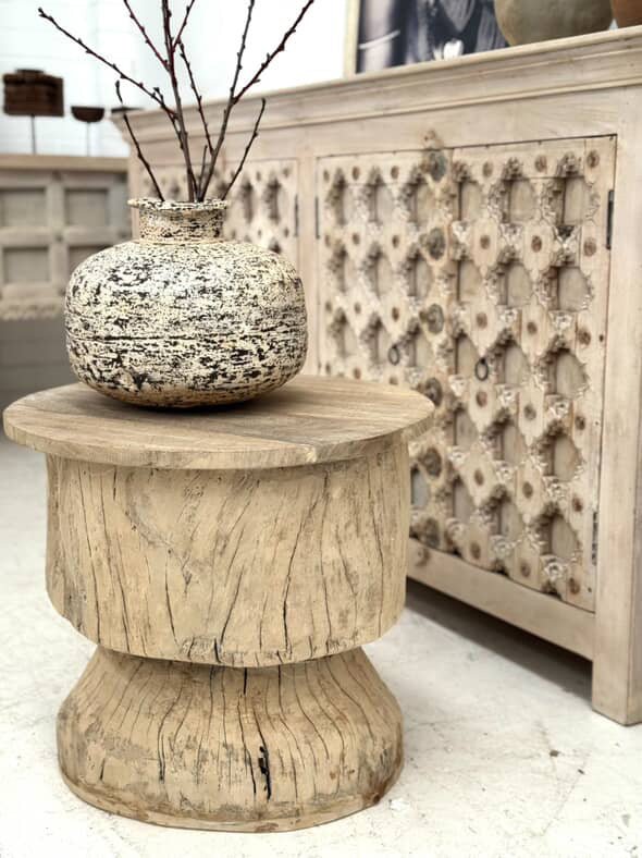 Solid Grinder Side Table - BHM HomeStools and Benches