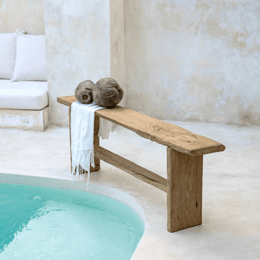 Teak Bench With Support | PRESALE - BHM HomeStools and Benches