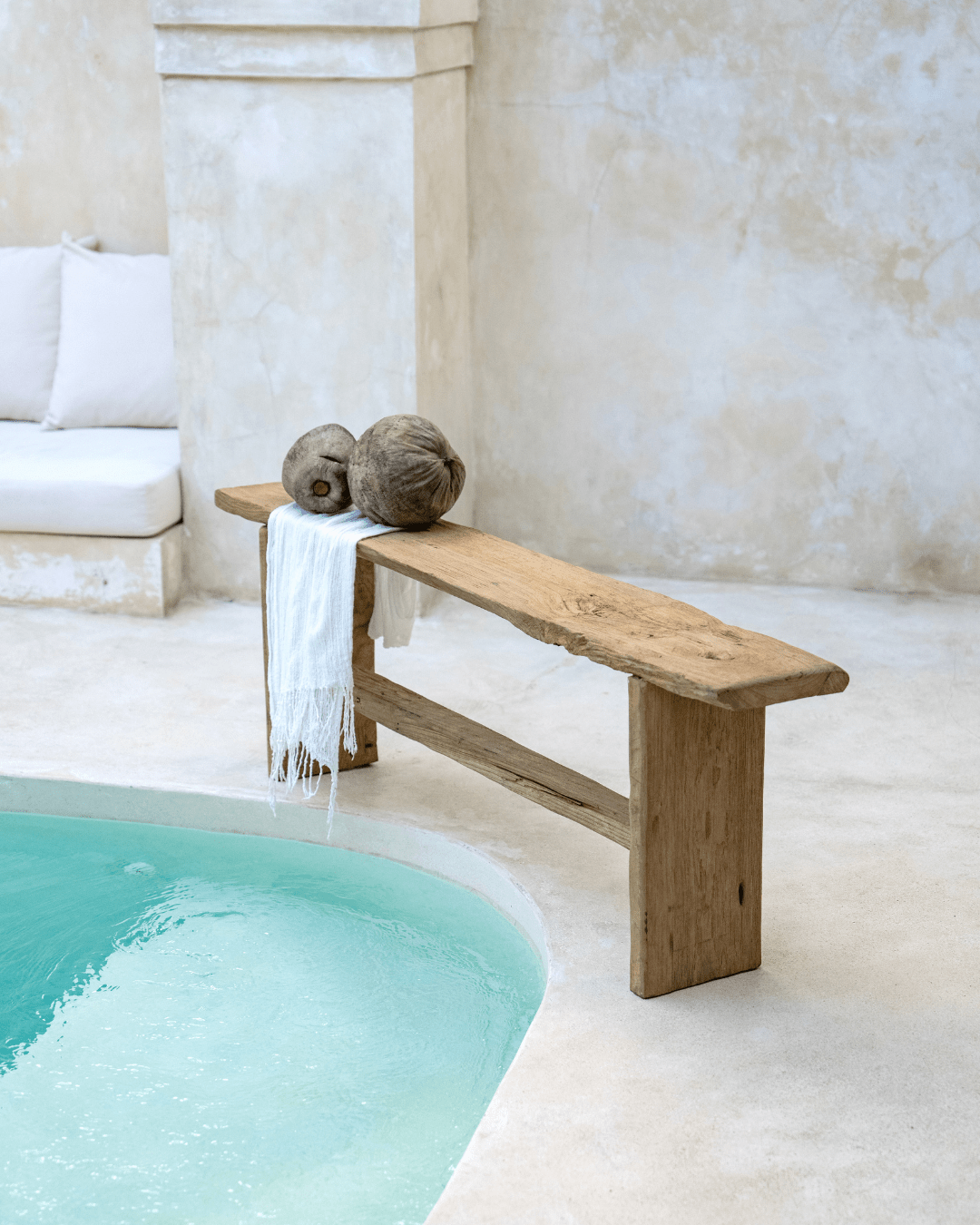 Teak Bench With Support | PRESALE - BHM HomeStools and Benches