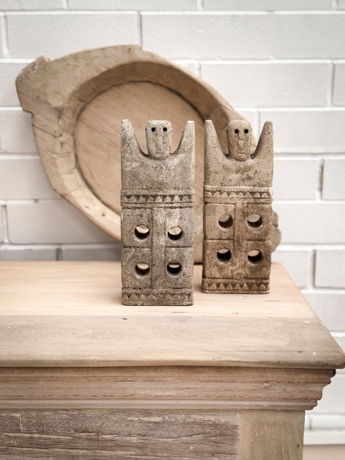 Timorese Sandstone Tribal Set - BHM HomeMirrors and Wall hooks