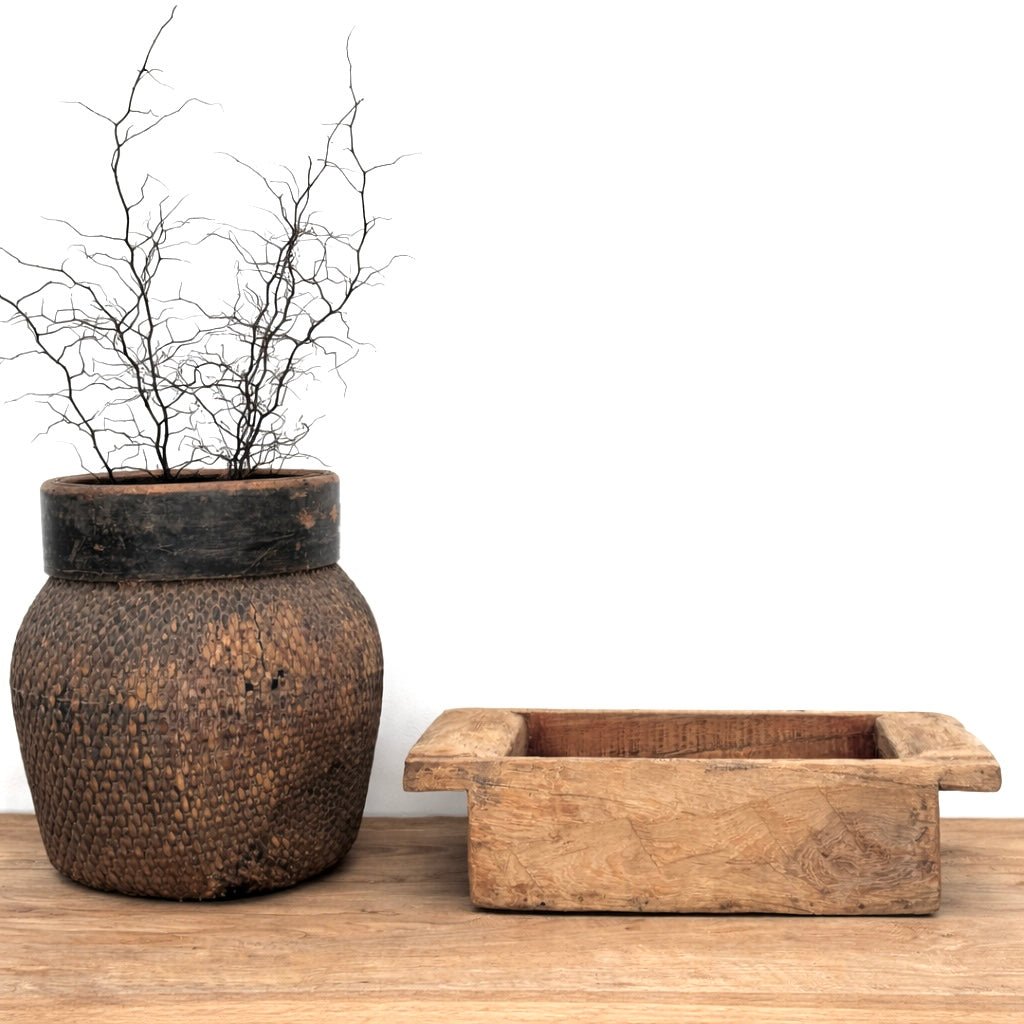 Vintage Chinese Basket - BHM HomePots and Vases