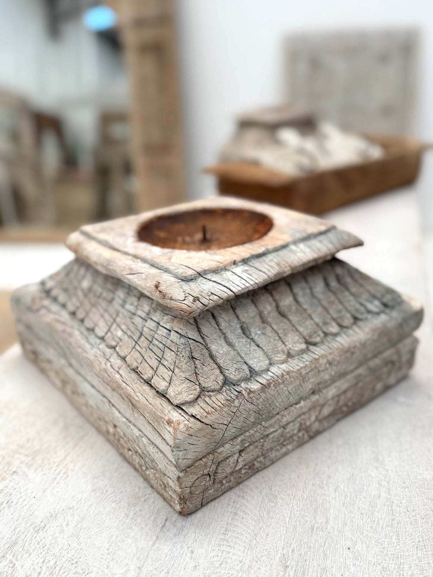 Vintage Pillar Candle Base - BHM HomeCandles