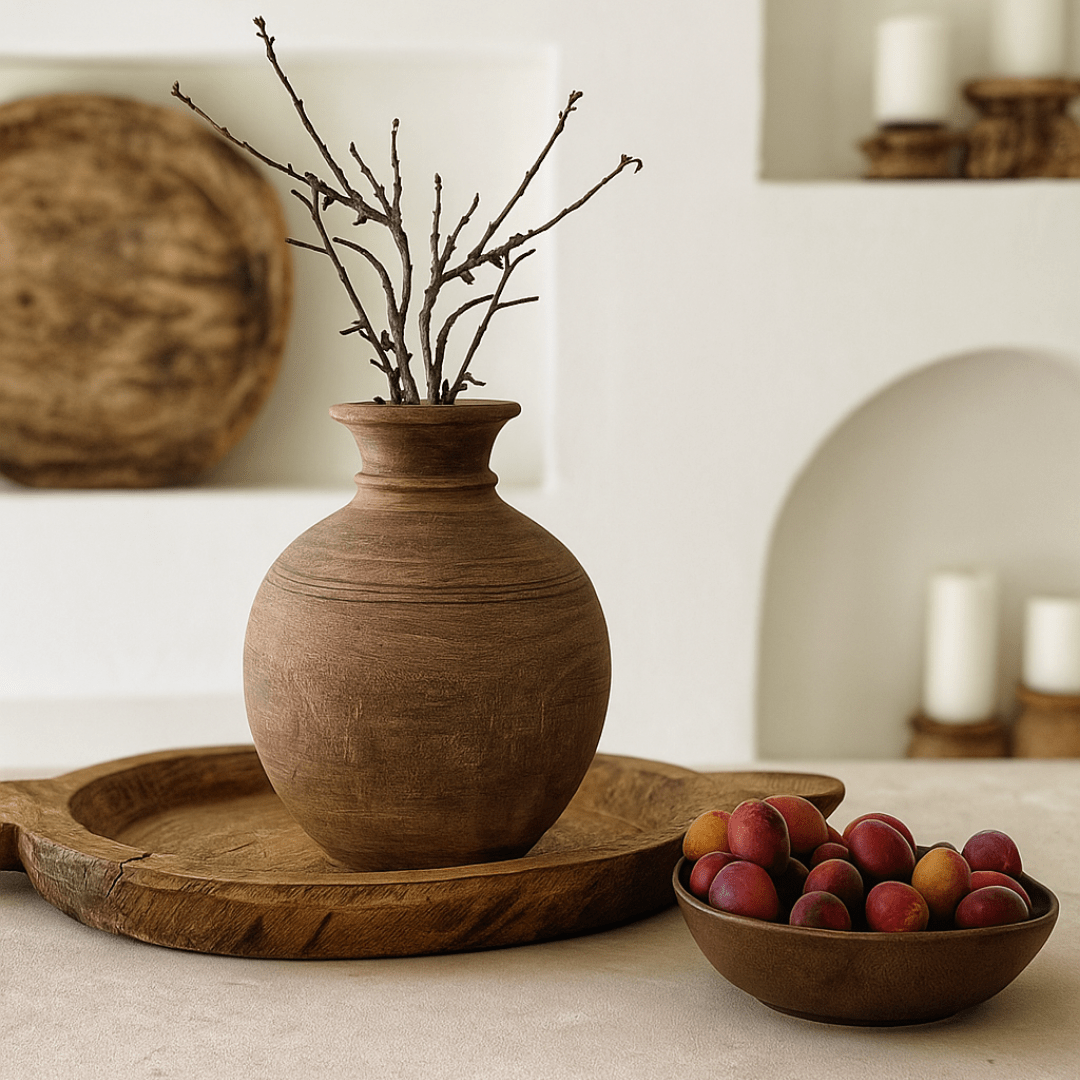 Vintage Wooden Milk Pot - BHM HomePots and Vases
