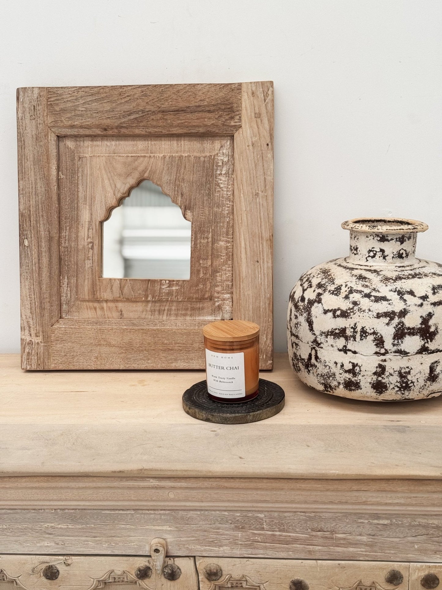 Vintage Wooden Mirror - BHM Home