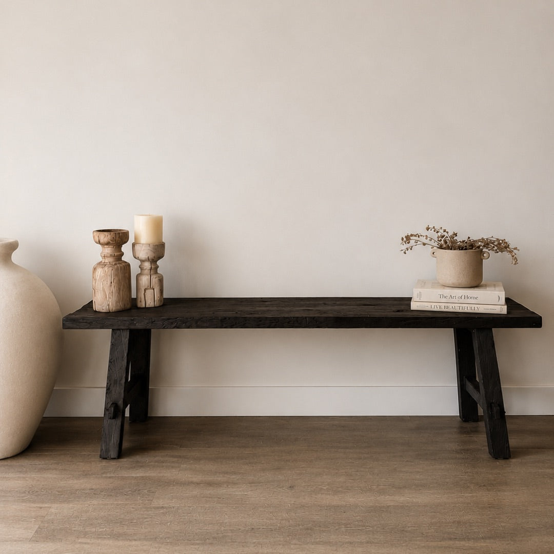 Teak Bench | Charred