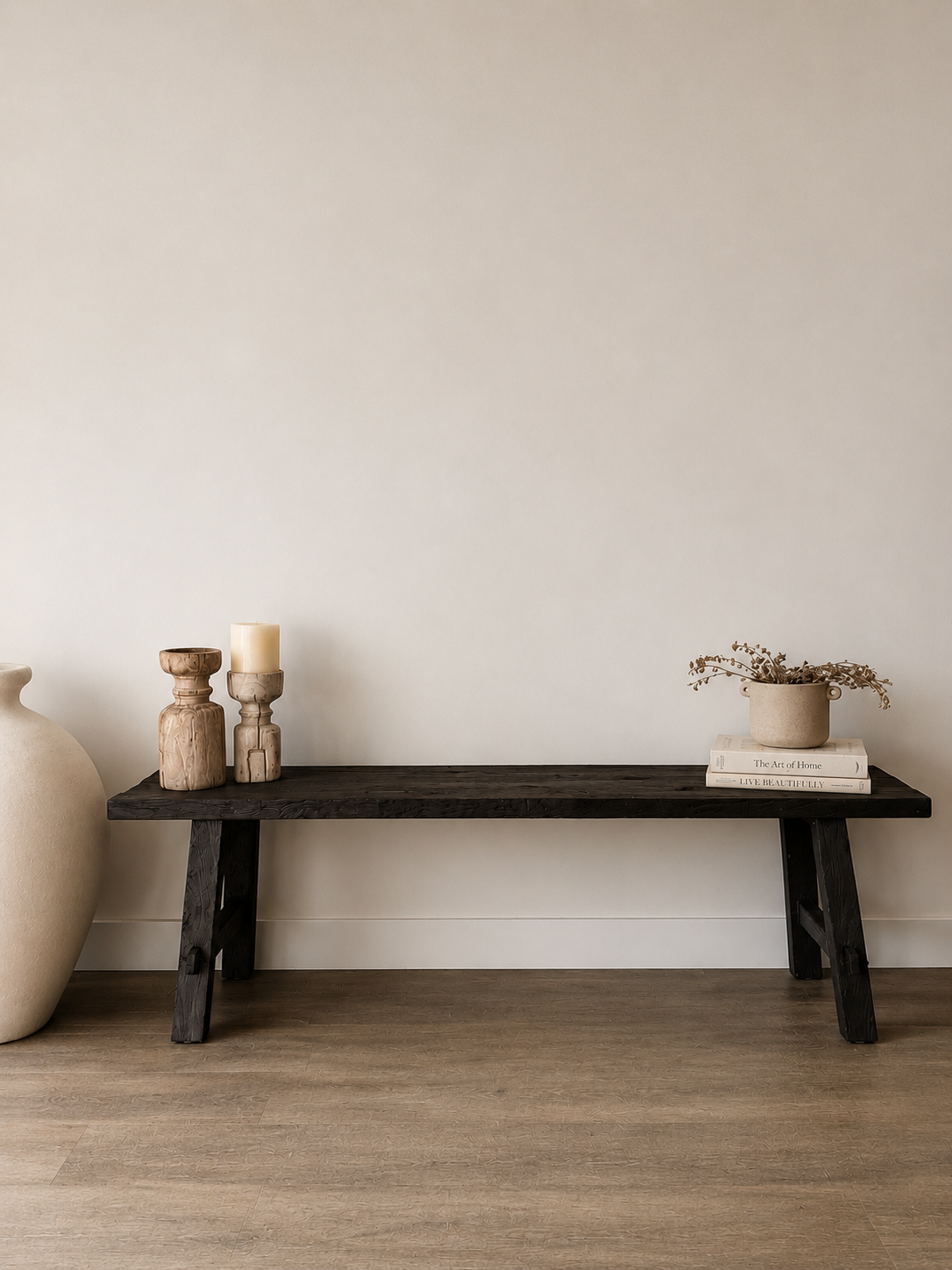 Teak Bench | Charred