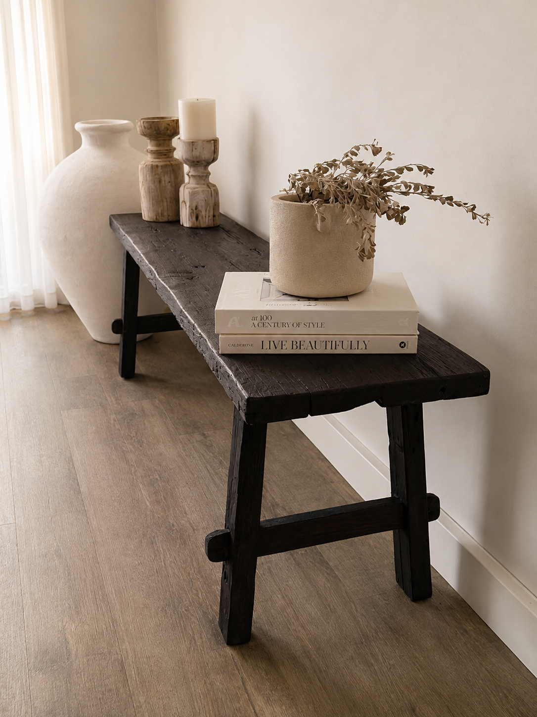 Teak Bench | Charred