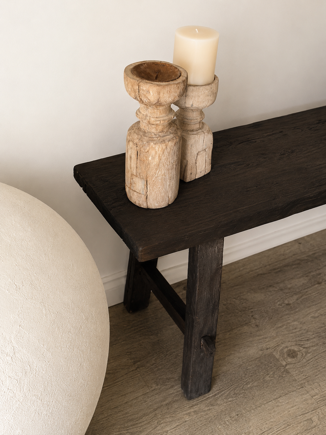 Teak Bench | Charred