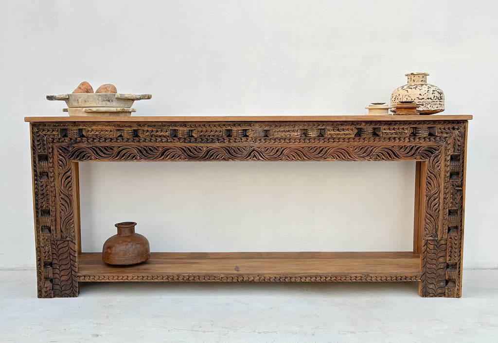 Natural Carved Console - Presale