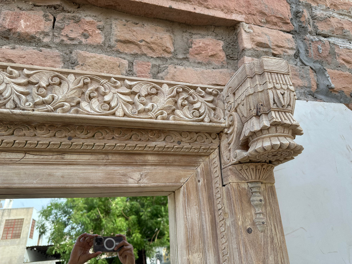 Indian Sundar Mirror - Natural
