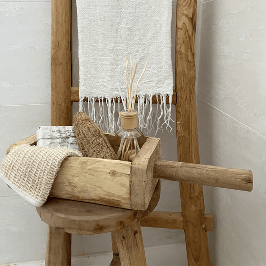 Bleach Rustic Tray With Handle - BHM HomeBoards Bowls and Trays