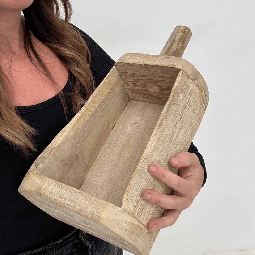 Bleach Rustic Tray With Handle - BHM HomeBoards Bowls and Trays