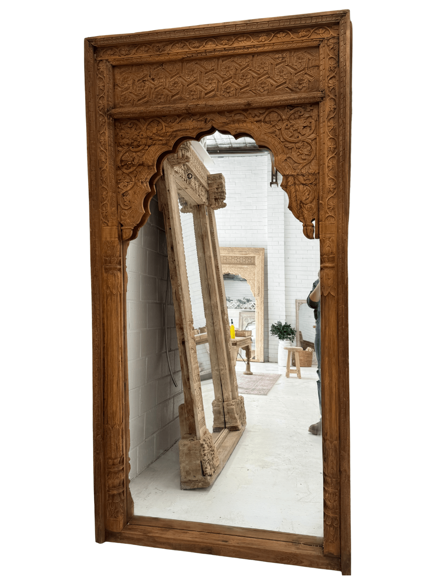 Carved Mirror - SALE Minor damage - BHM Home