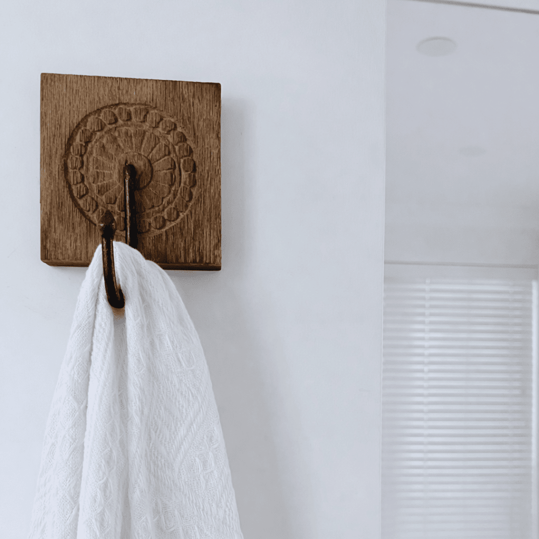 Carved Teak Wall Hook - BHM HomeMirrors and Wall hooks