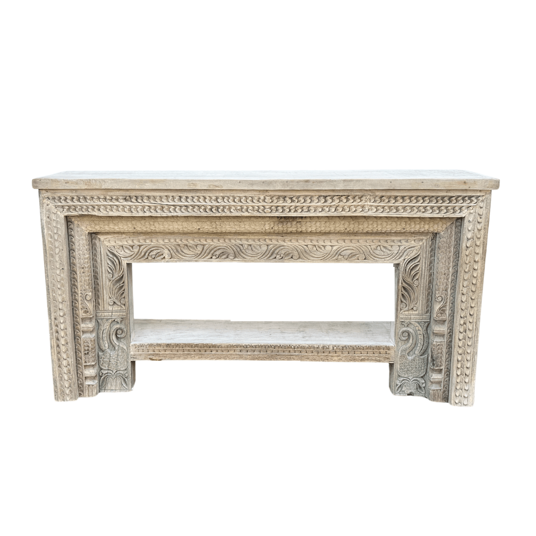 Carved Wooden Console | Bleach - BHM HomeConsoles