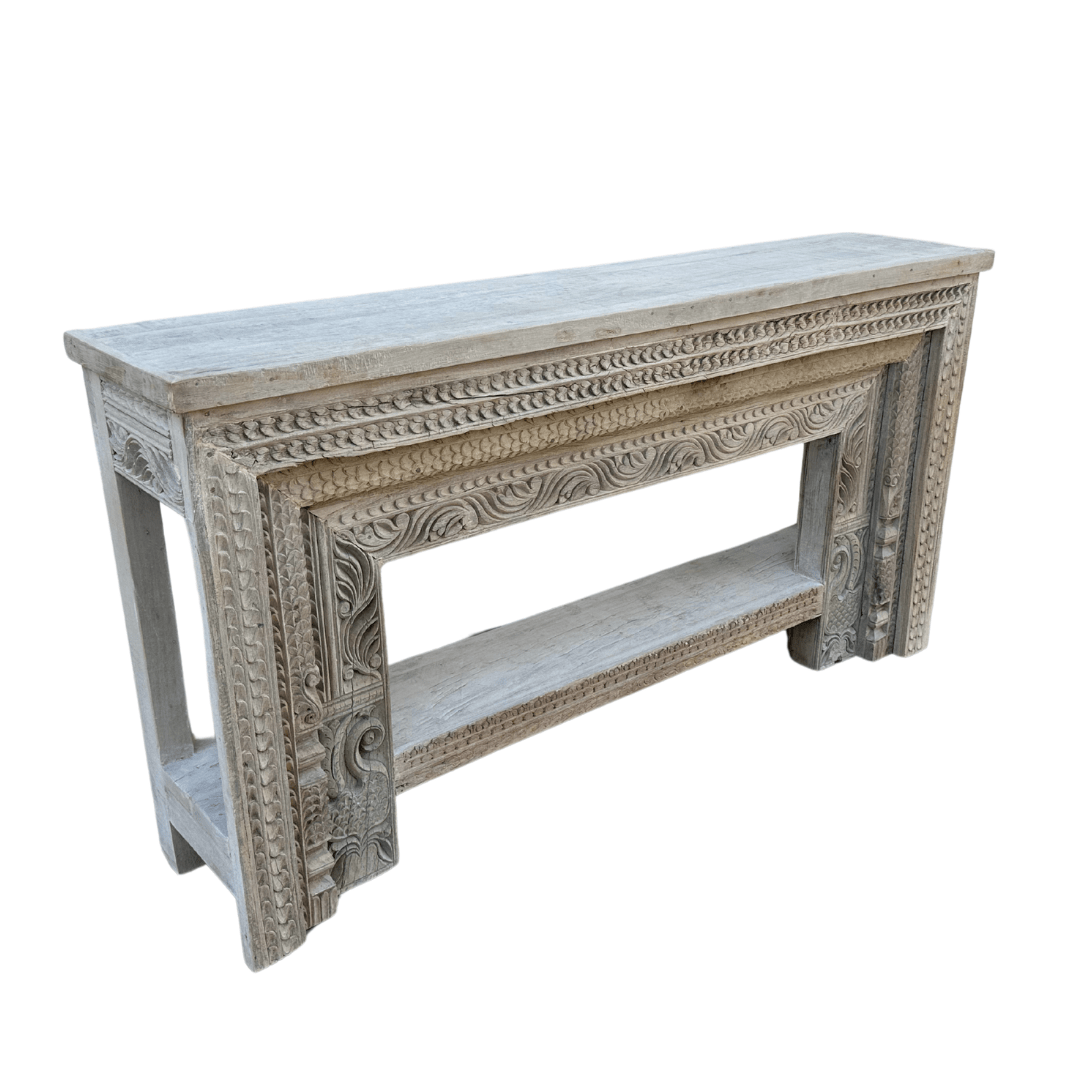 Carved Wooden Console | Bleach - BHM HomeConsoles
