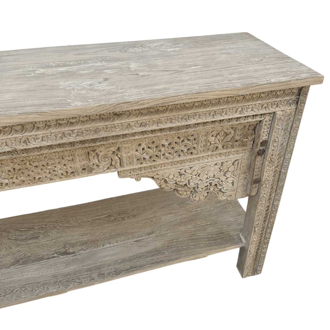 Detailed Bleach Console | Vintage whitewash | PRESALE - BHM HomeConsoles
