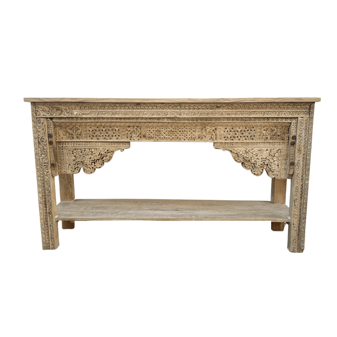 Detailed Bleach Console | Vintage whitewash | PRESALE - BHM HomeConsoles