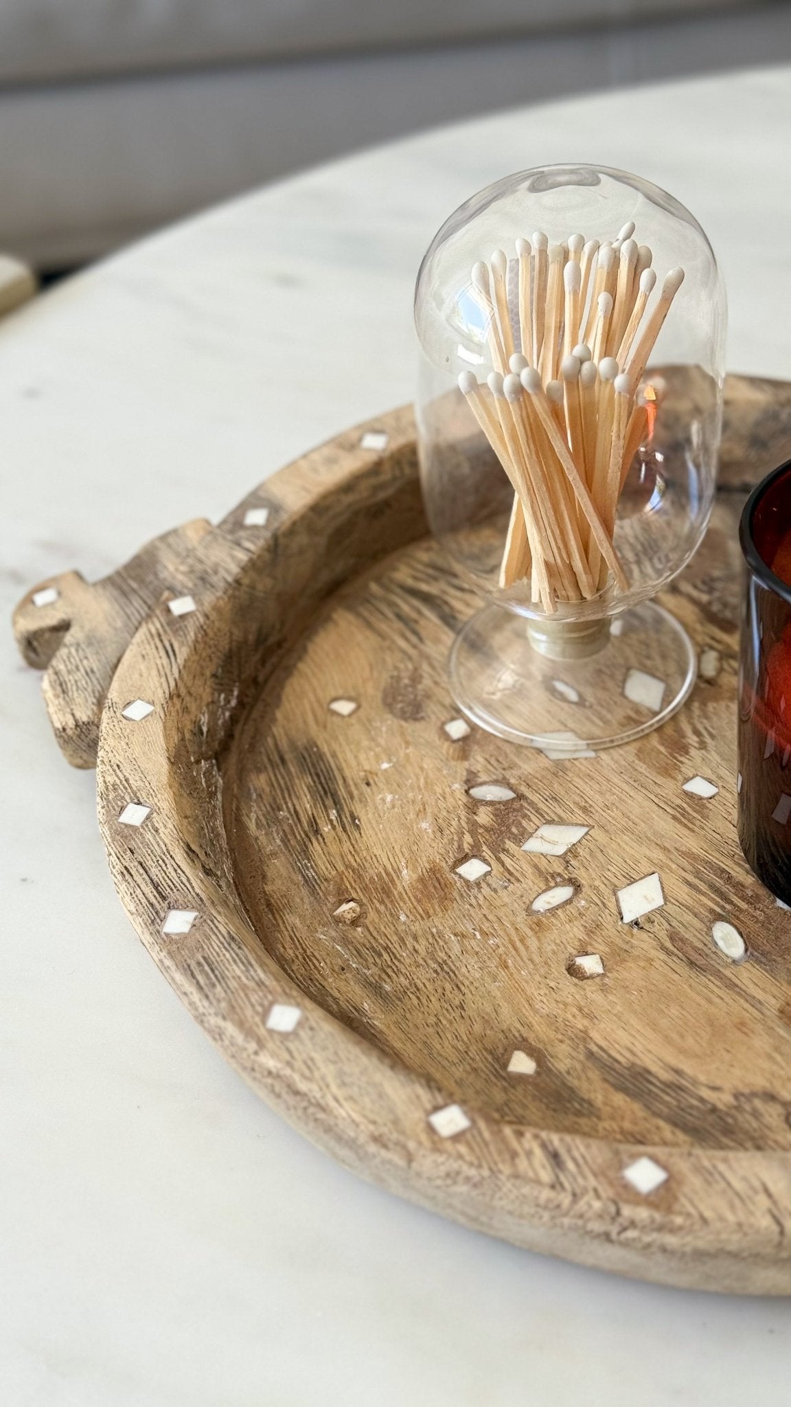 Detailed Vintage Chapati Plate - BHM HomeBoards Bowls and Trays