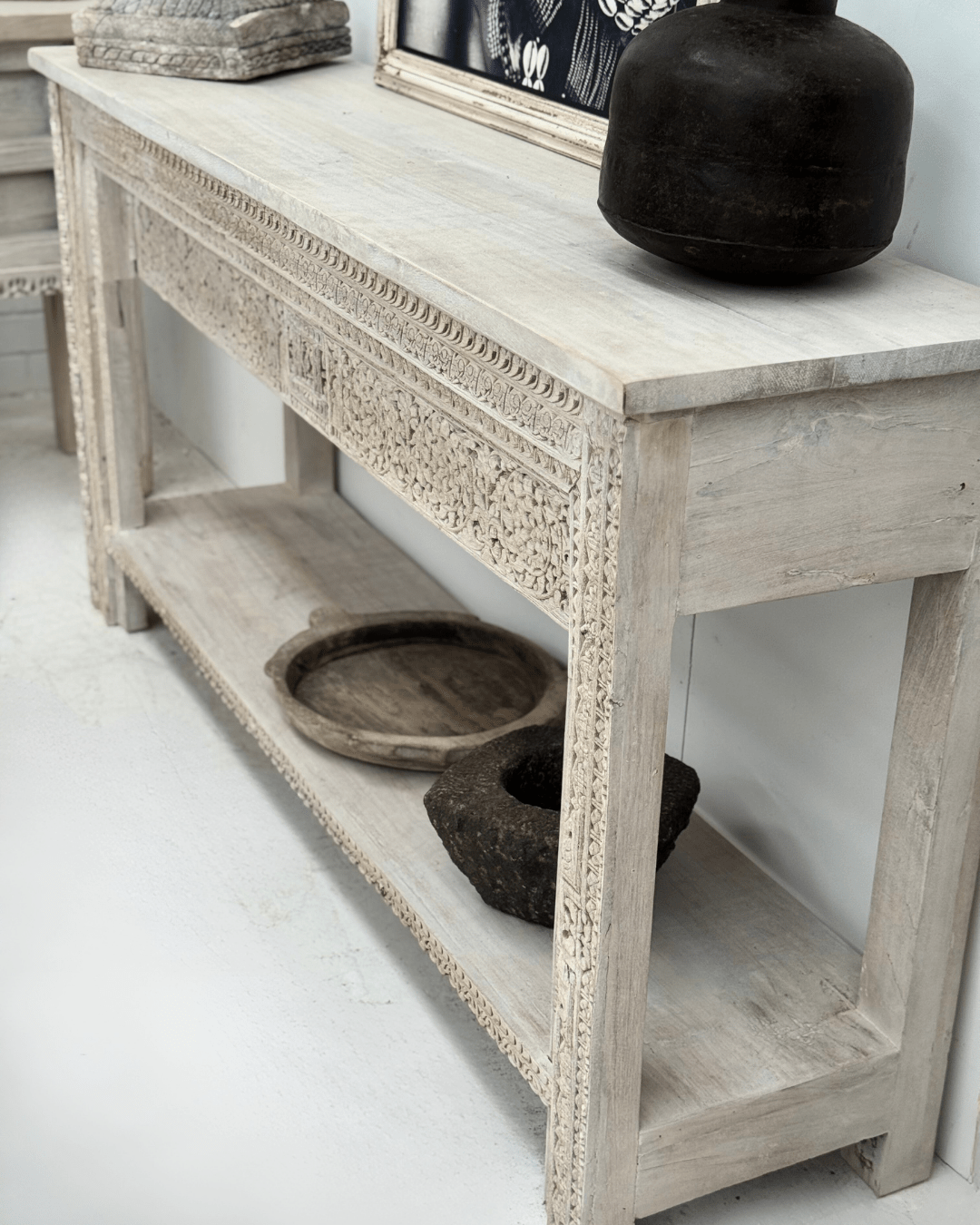 Handcarved Indian Console - BHM HomeConsoles