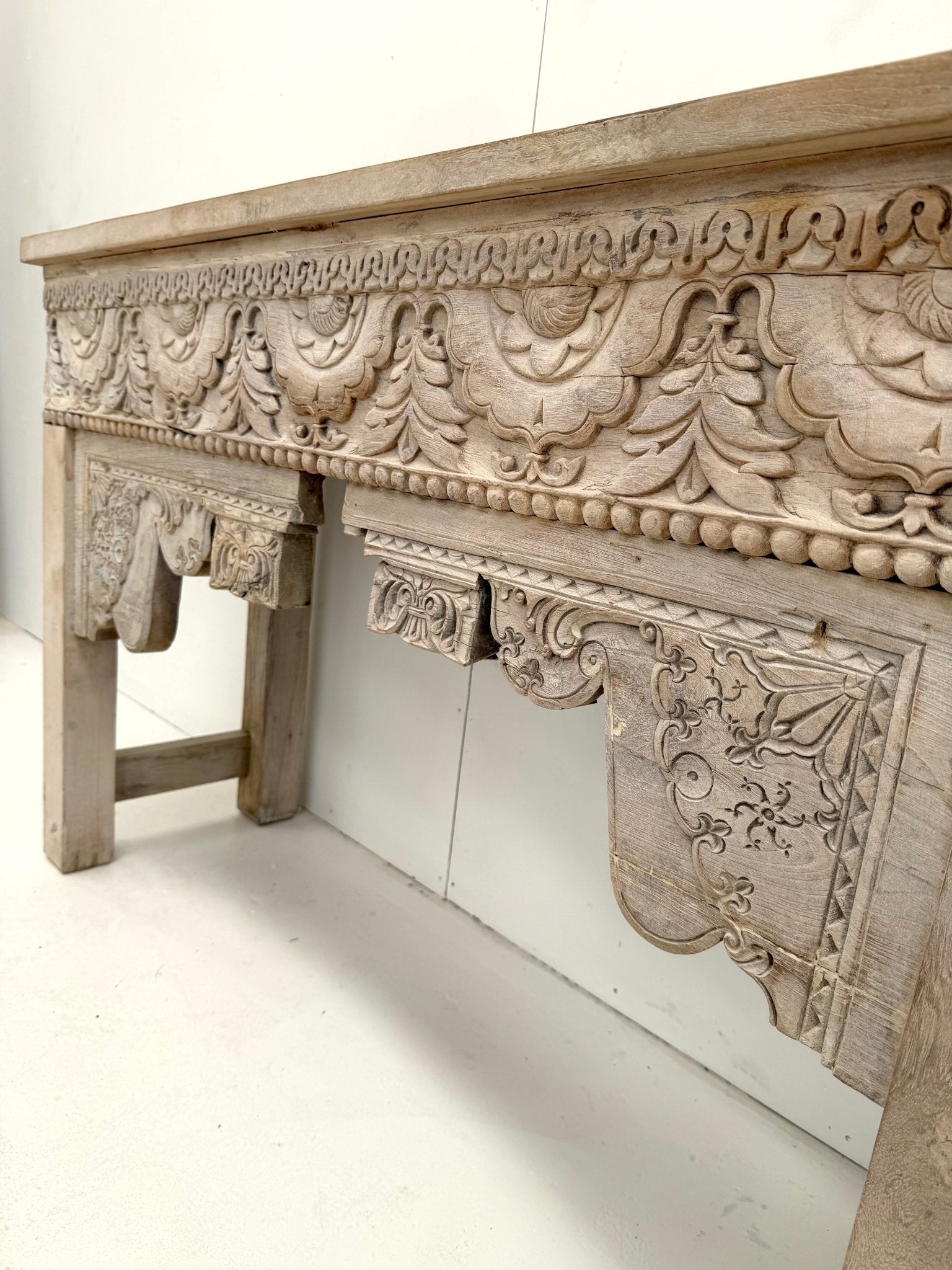 Handcarved Wooden Console - BHM HomeConsoles