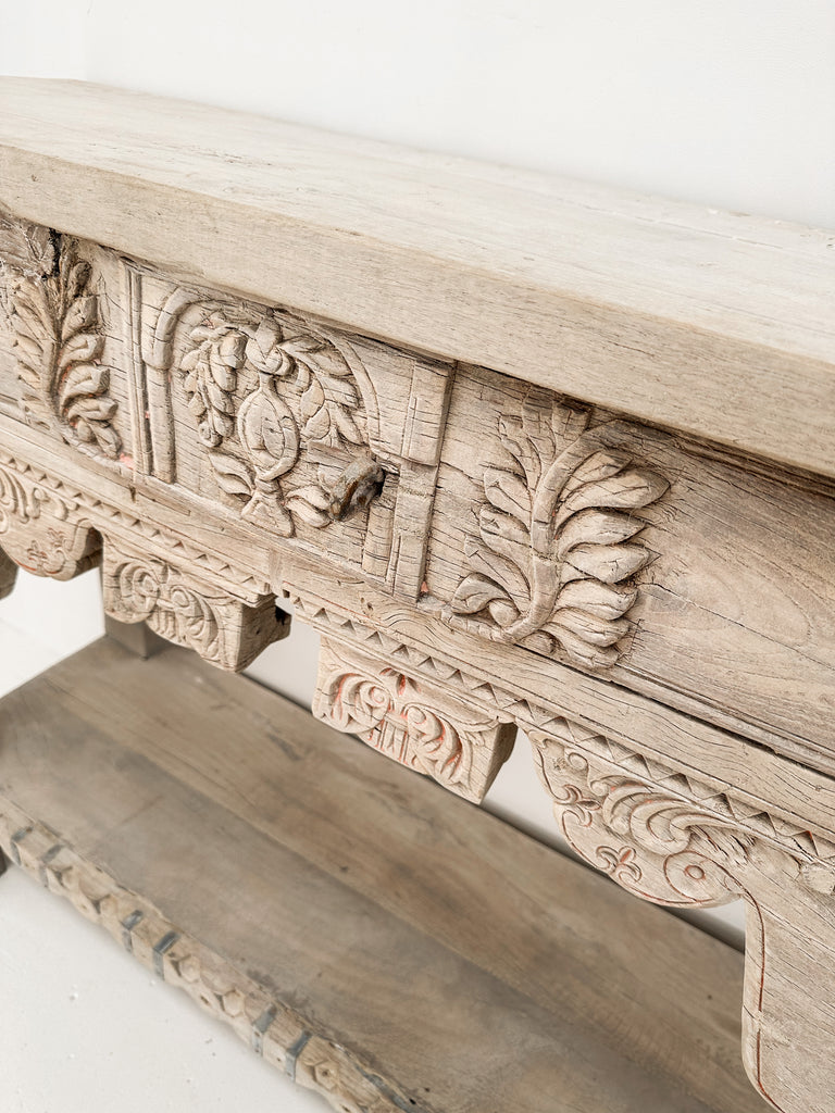 Carved Wooden Console