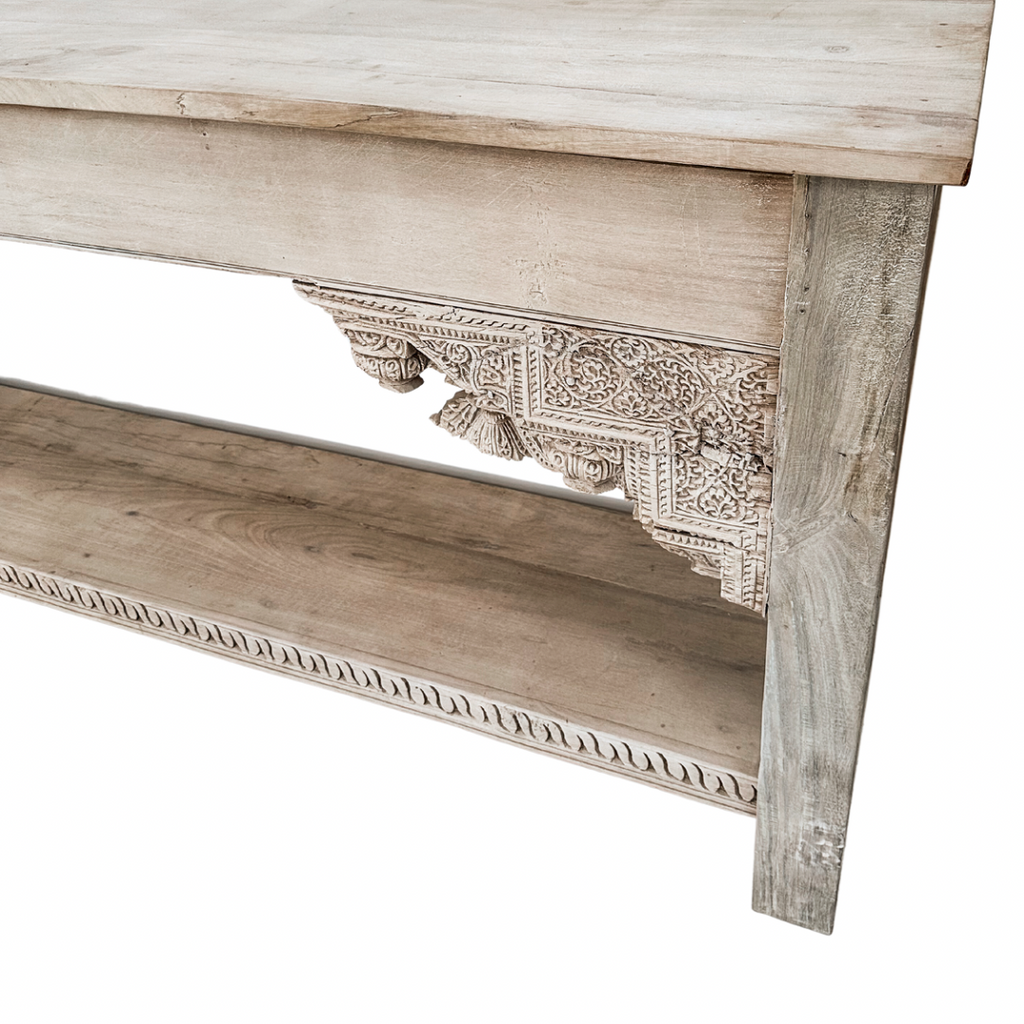 Bleached Wooden Console
