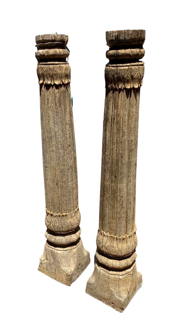 Vintage Column Pillar Stand - Bleach