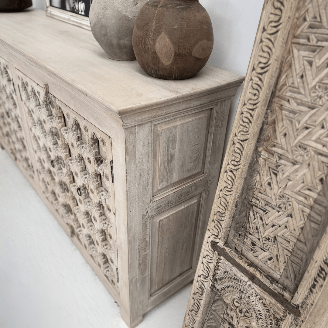 Jatil 4 Door Sideboard - Whitewash - BHM HomeConsoles