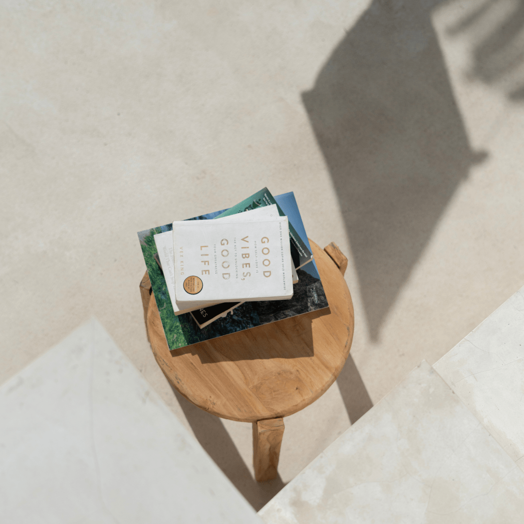Kayu Round Stool - Bleach| PRESALE - BHM HomeStools and Benches