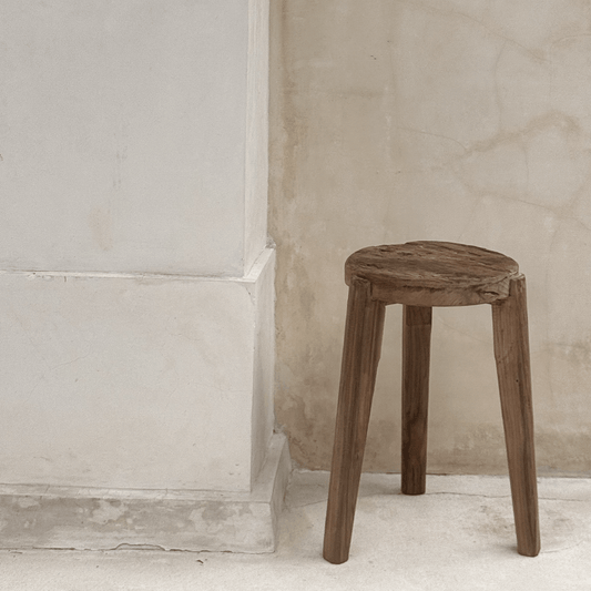 Kayu Round Stool - Natural | PRESALE - BHM HomeStools and Benches