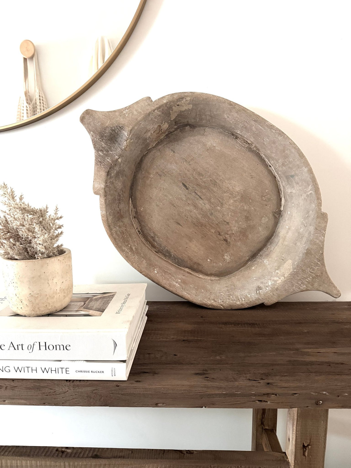 Oversized Vintage Chapati Bowl | Bleach - BHM HomeBoards Bowls and Trays
