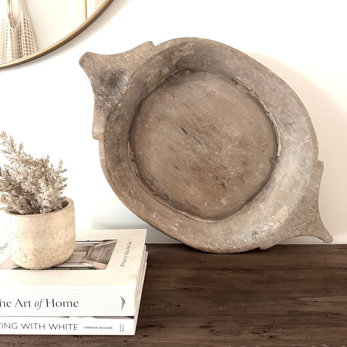 Oversized Vintage Chapati Bowl | Bleach - BHM HomeBoards Bowls and Trays