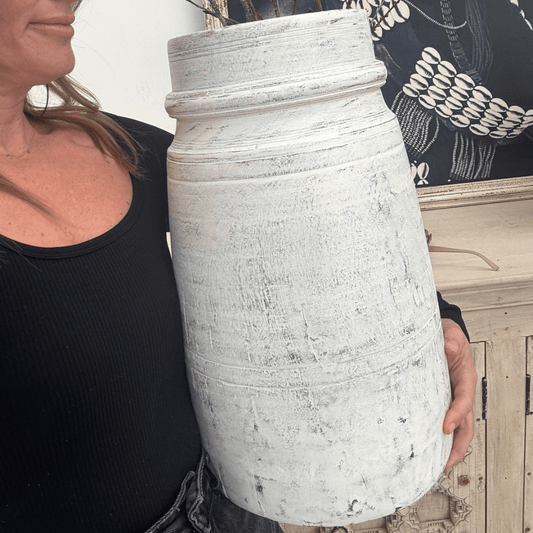 Oversized White Pot - BHM HomePots and Vases